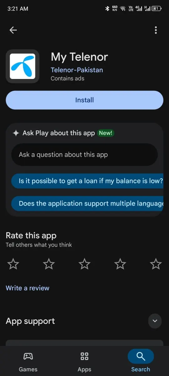 Install My Telenor App