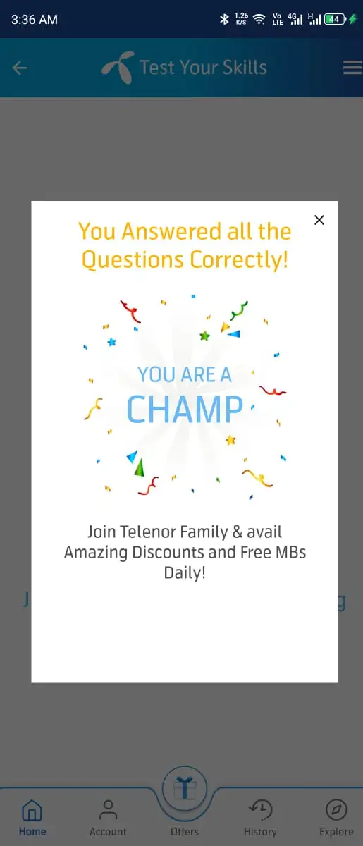 Submit Responses and Collect Internet MBs